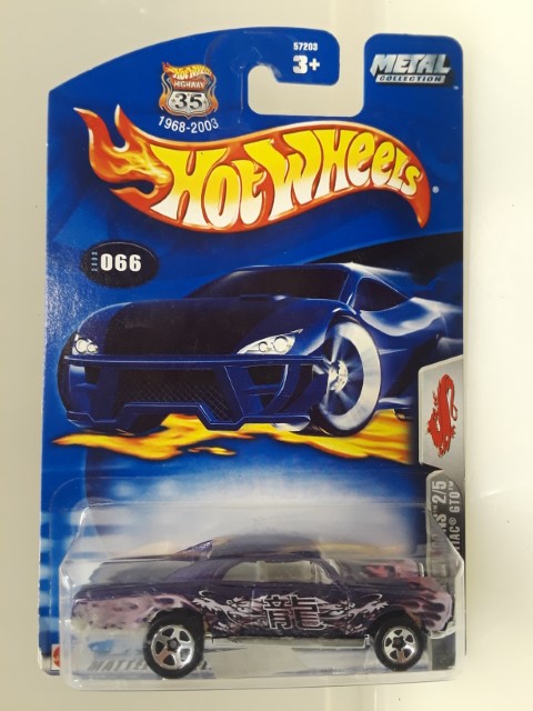 2003 Hot Wheels #66 Dragon Wagons 2/5 '67 PONTIAC GTO Purple w/5 Spoke Wheels